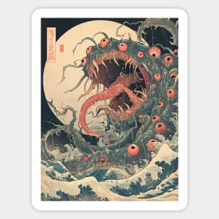 Vintage japanese sea monster 6 Sticker